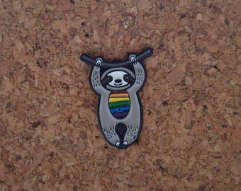 Rainbow Sloth Enamel Pin