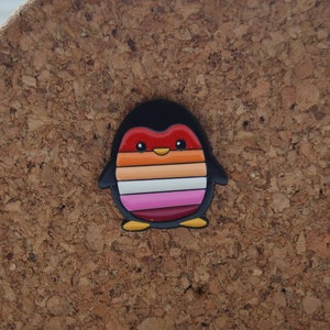 Lesbian Penguin Enamel Pin