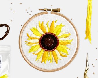 Sunflower DIY Embroidery Kit Craft Set