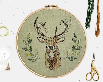 Stag Embroidery Kit