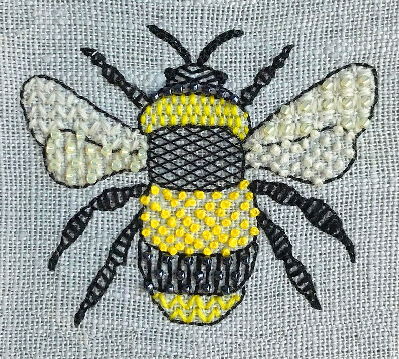 Bumble bee embroidery kit  etsy Bumble bee embroidery kit  etsy