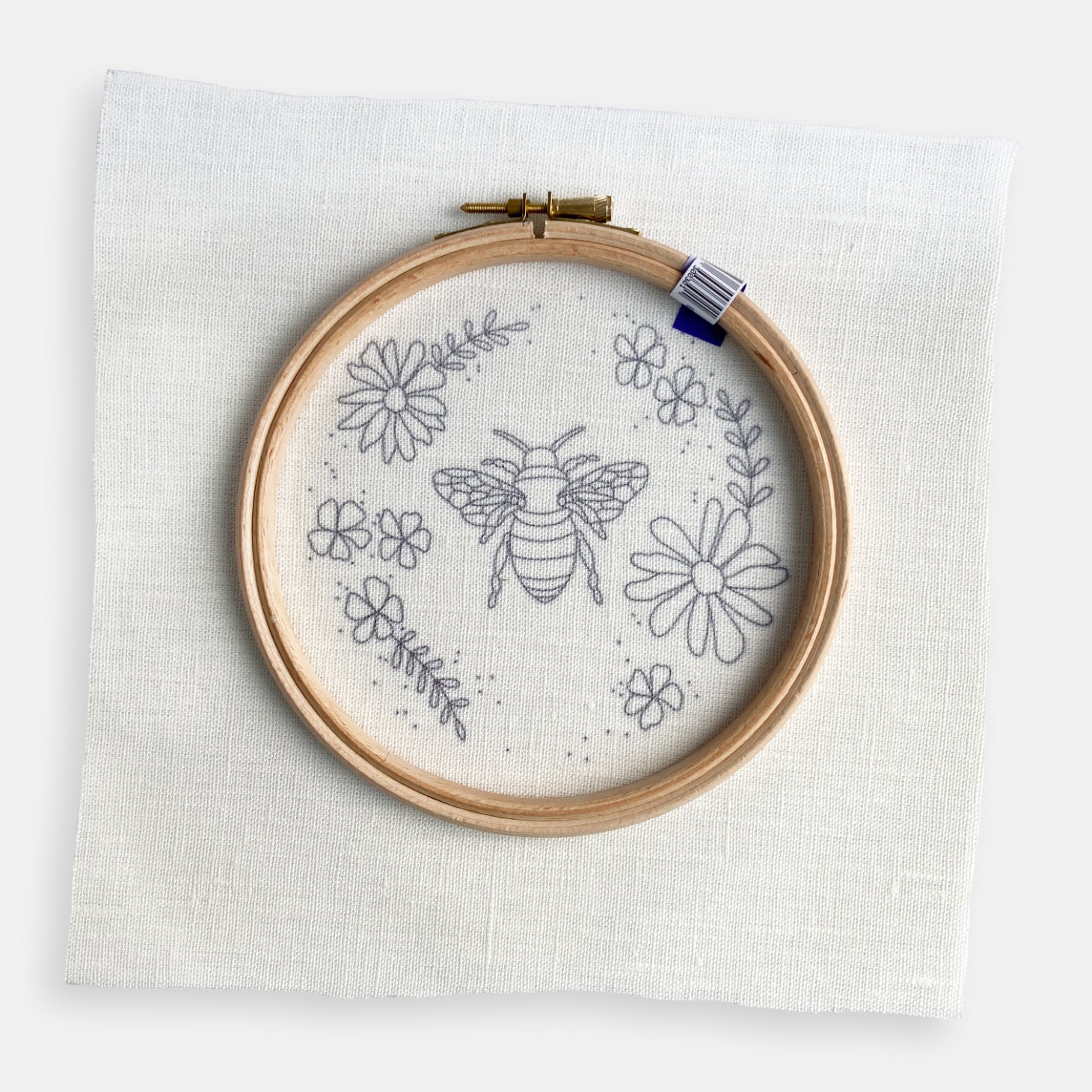 Floral Bee Embroidery Kit Craft Project Etsy