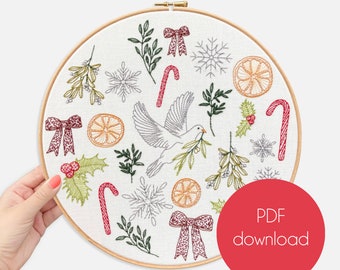 Embroidery Advent Calendar Pattern - PDF Digital Download