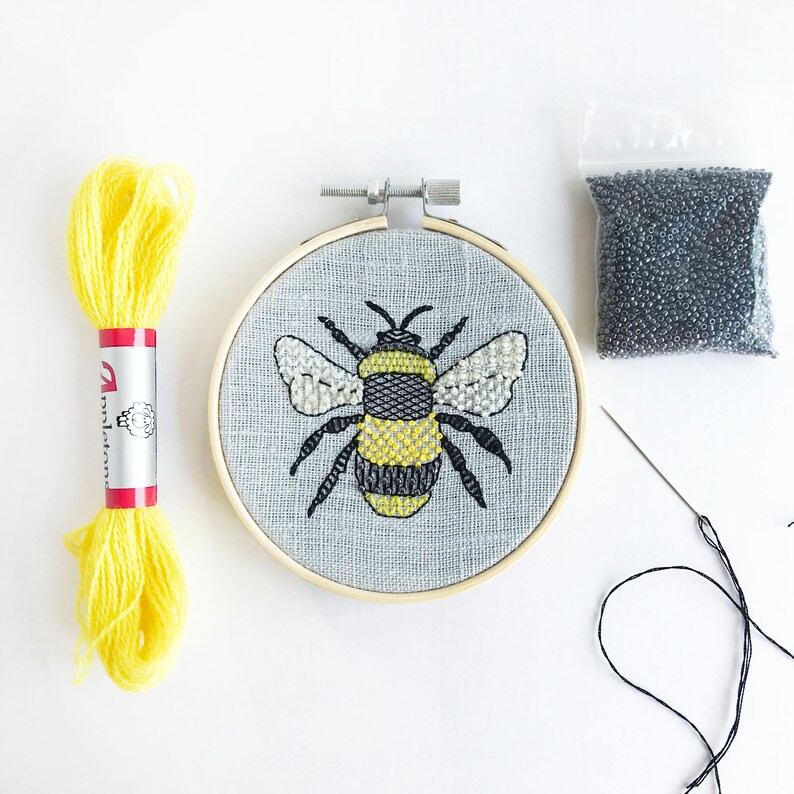 Bumble Bee Embroidery Kit Etsy