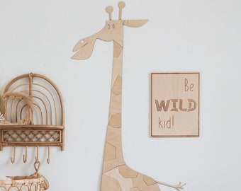 Giraffe - wooden wall decoration in the Safari style SIZE XL, wooden wall decorn, Kinderzimmer Dekoration, Wanddekoration, Nursery decor