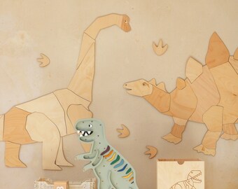 Dinosaur DIPLODOCUS, wall decoration origami, wooden wall decoration , Kinderzimmer Dekoration , Wanddekoration , kids room, diplodok