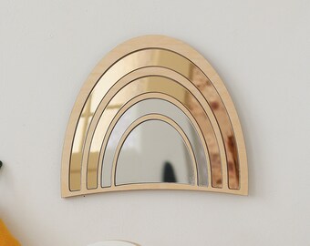 Kids Room Mirror, Rainbow shape, Safety Mirror, Mirror for kids rooms, Kinderspiegel