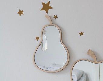 Kids Room Mirror, Pear shape, Safety Mirror, Mirror for kids rooms, Kinderspiegel