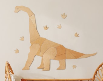 Dinosaur DIPLODOCUS, wall decoration for kids room, wooden wall decoration , Kinderzimmer Dekoration , Wanddekoration , kids room, diplodok