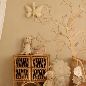 Nature-inspired Wall Art Wooden Tree with Birds Nursery Decor Idea, baum holz kinderzimmer image 6