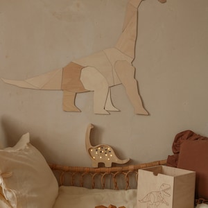 Dinosaur DIPLODOCUS, wall decoration origami, wooden wall decoration, Kinderzimmer Dekoration, Wanddekoration, kids room, diplodocus image 10