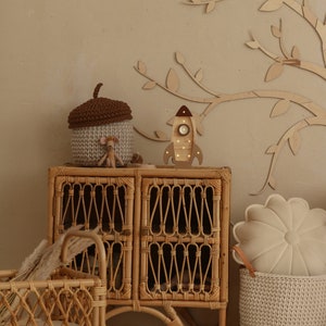 Nature-inspired Wall Art Wooden Tree with Birds Nursery Decor Idea, baum holz kinderzimmer image 5