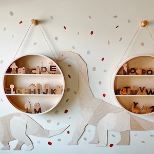 Unique Triceratops Origami Wall Art Kids Room Decor Wooden Dinosaur Wall Hanging Kinderzimmer image 10