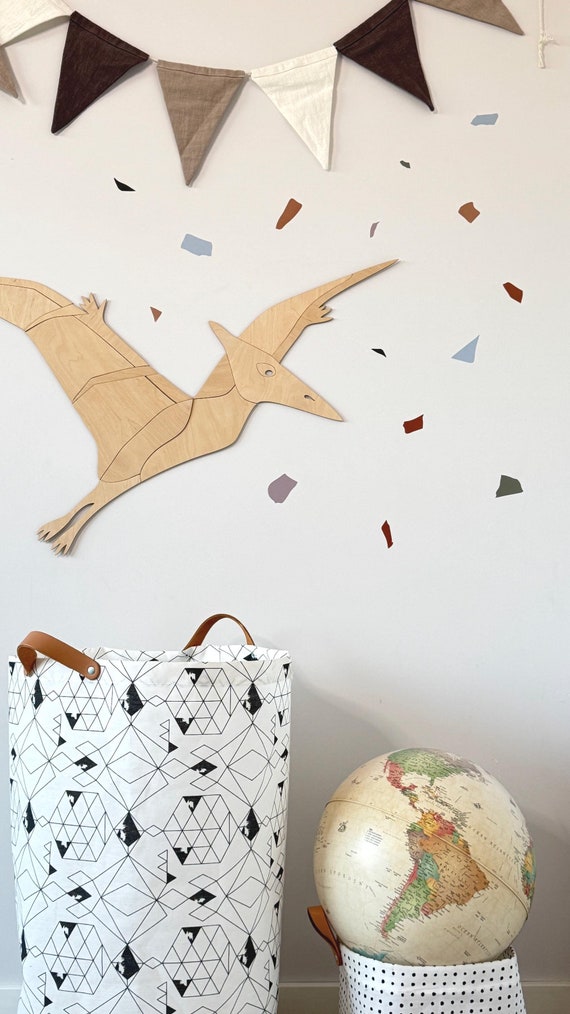 Wooden Flying Dinosaur Wall Decor – Pterodactyl Puzzle With Bonus