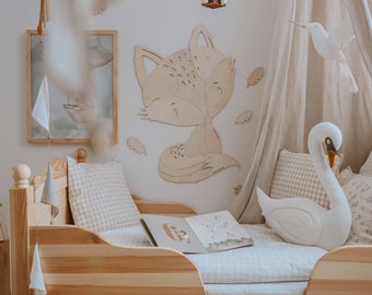 Magical Fox Nursery Decor, wooden wall decor, Kinderzimmer Dekoration, Wanddekoration, kids room decor