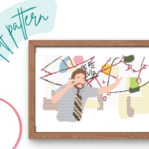Charlie Day Conspiracy Cross Stitch Pattern
