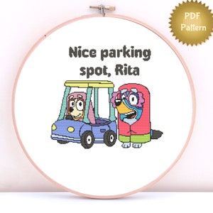 Nice Parking Spot, Rita Cross Stitch Pattern