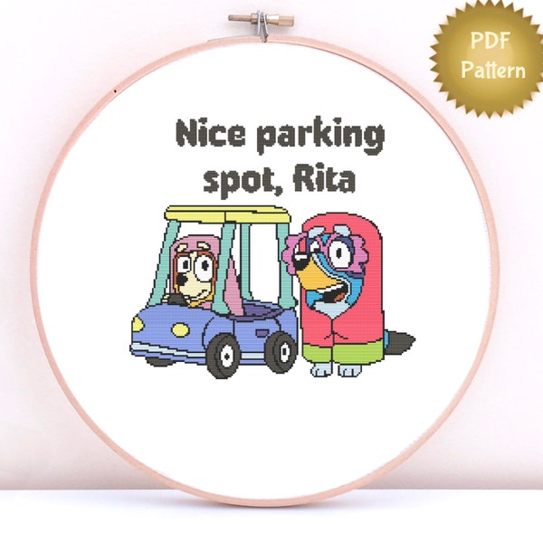 Nice Parking Spot, Rita Cross Stitch Pattern