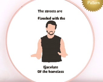 Always Sunny Mac Quote Cross Stitch Pattern