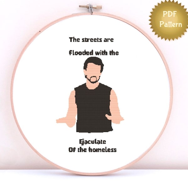 Always Sunny Mac Quote Cross Stitch Pattern