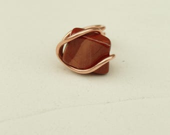 Handmade Copper Statement Ring, Sculptural Wire Ring, Modern Artisan Jewelry, Sizable | Terracota