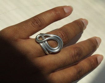 Handmade Aluminum Ring | Lightweight Sculptural Ring | Modern Minimalist Jewelry | One of a Kind Artisan Ring | Zenith