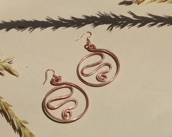 Seduction Minis | Copper Spiral Earrings