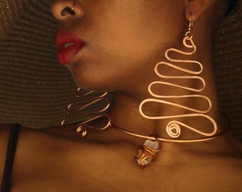 Intrigue | Copper Statement Earrings