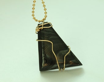 Psilomelane | Gold Filled Crsytal Necklace