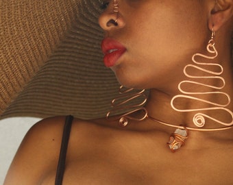 Intrigue | Copper Statement Earrings