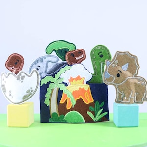 Dinosaur Finger Puppet Set: Handmade Storytelling Activity