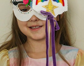 Varinha mágica infantil com compartimento para cartão • Brinquedo de vestir unicórnio