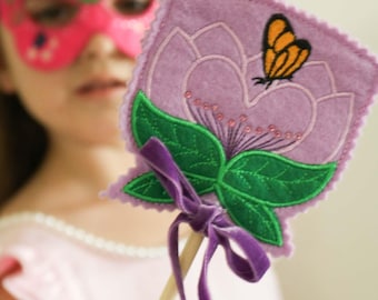 Varinha mágica infantil com compartimento para cartão • Brinquedo para vestir princesas e fadas