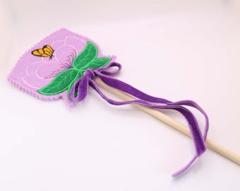 Kids Magic Wand with Card Pocket • Fairy Princess Dress Up Toy