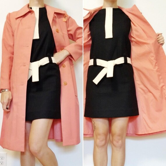 Vintage 1970s pink trench coat - image 3