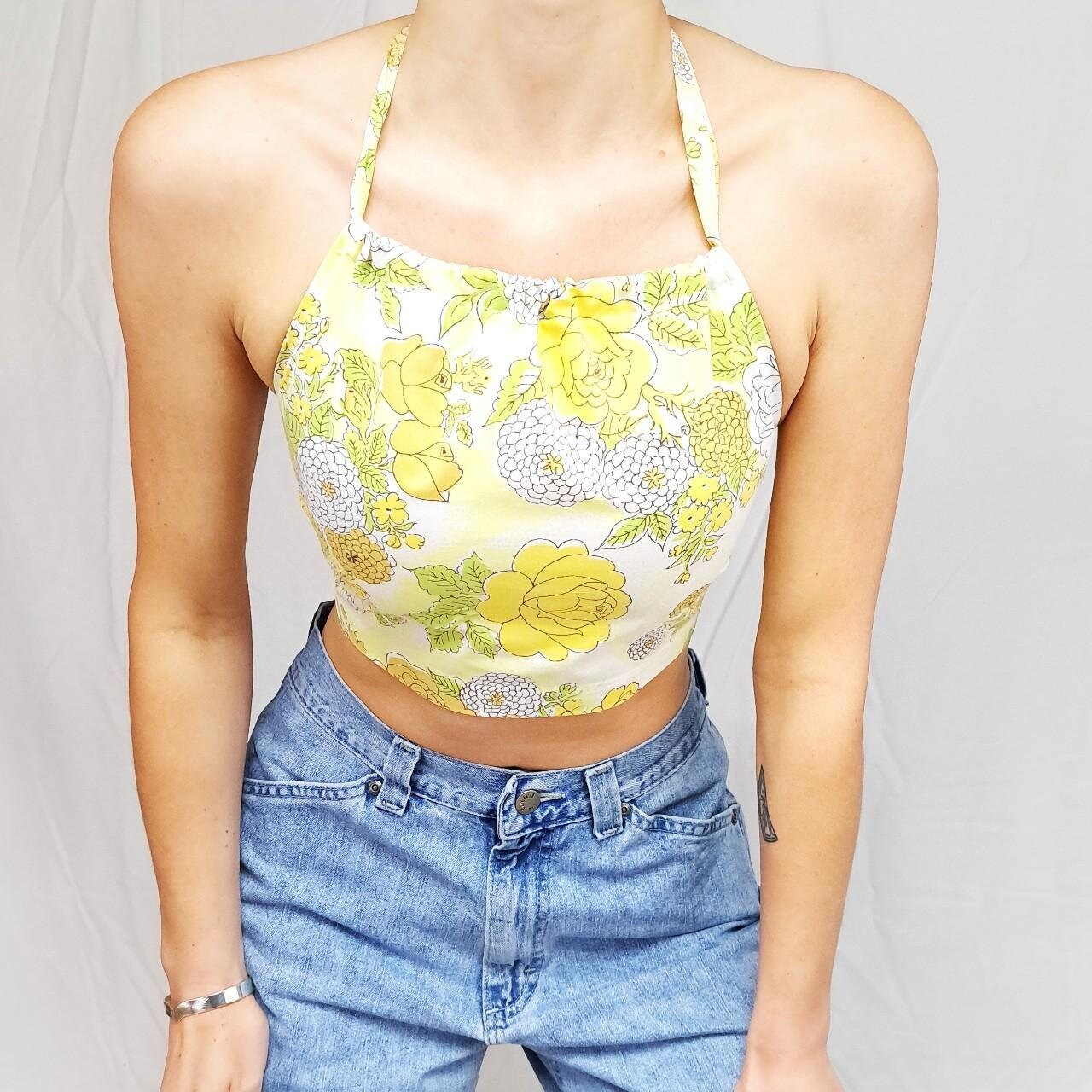 90s Plaid Halter Top