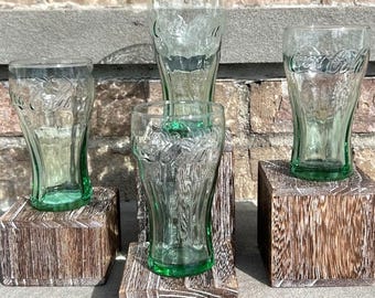 Vintage Libbey Coca-Cola Contour Shaped Juice Glasses
