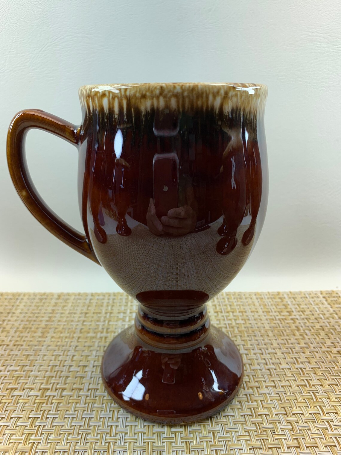 Vintage Hull Brown Drip Footed Coffee Mugs. Etsy