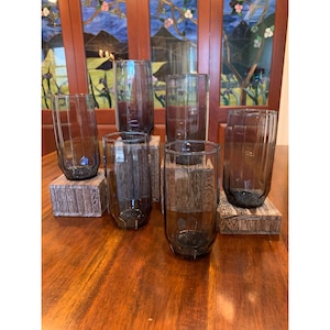 Vintage Style Blue Glass Tumblers