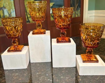 Amber Colony Park Lane Glass Cordials