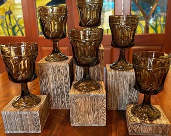 Mid Century Anchor Hocking Fairfield Glass Cordials.