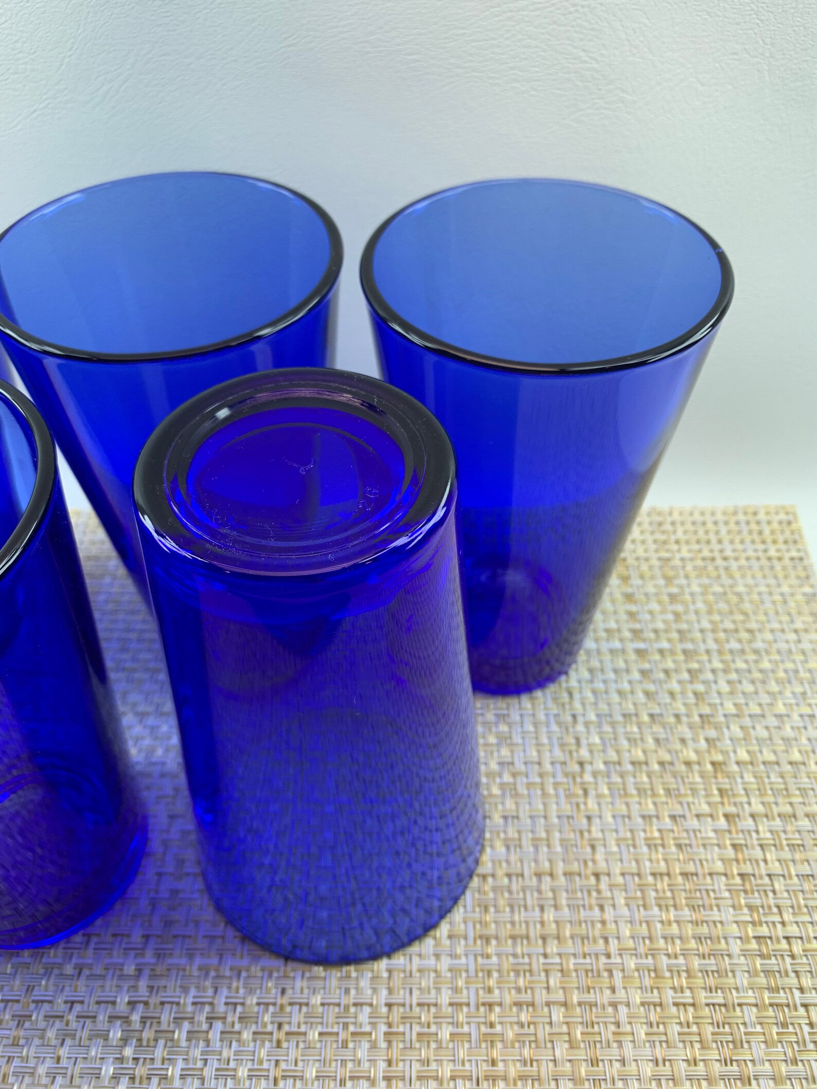 Vintage Libbey Cobalt Blue Mid Century Glass Tumblers. Etsy