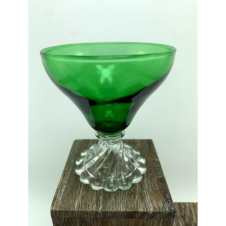 Anchor Hocking Burple Green Martini Glasses. Etsy