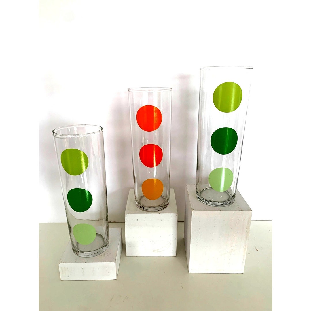 Vintage Polka Dot Tom Collins Highball Glasses. Etsy