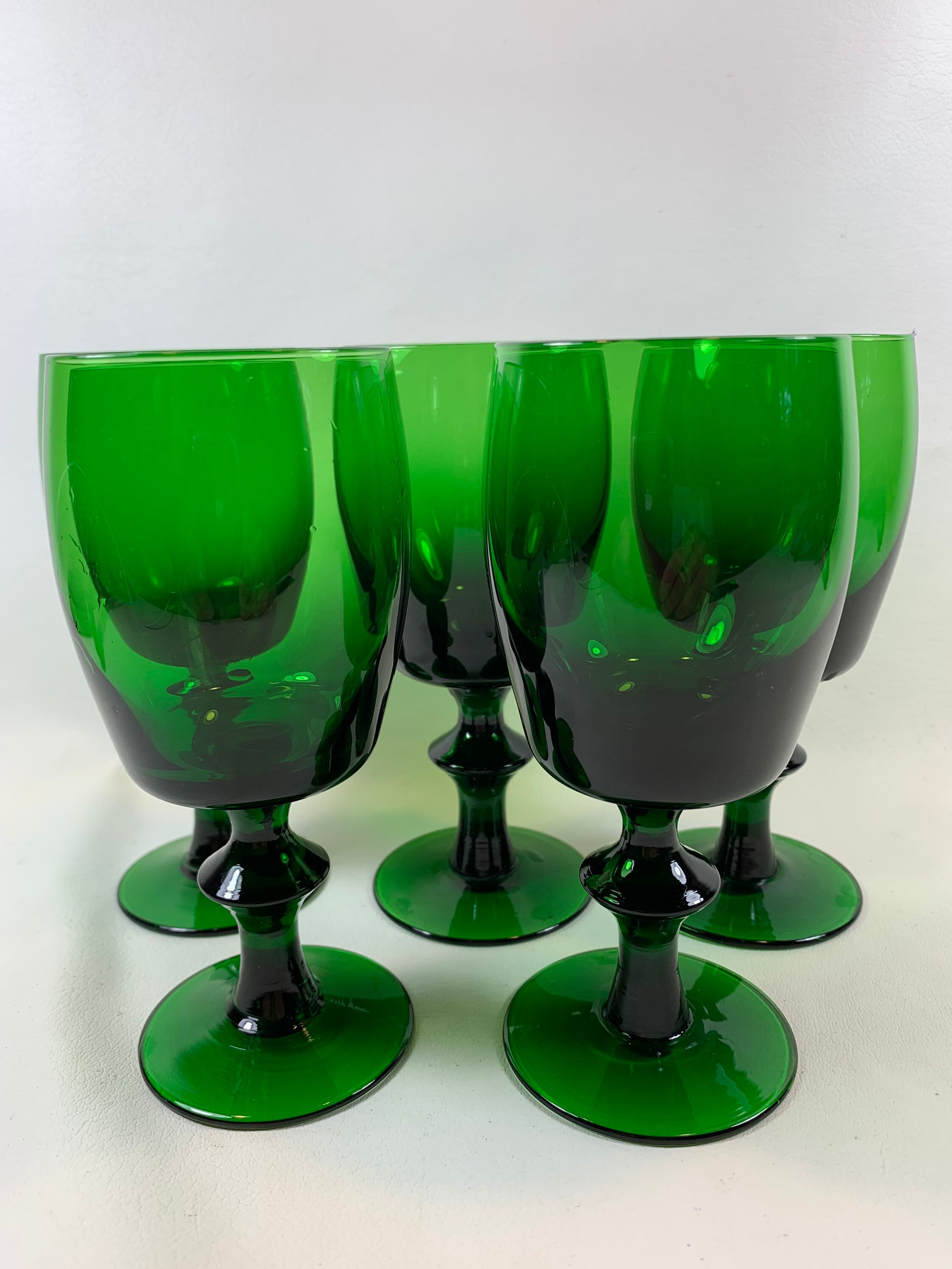 Green vintage style Shot glasses Etsy