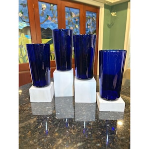 Cobalt Blue Large Glass Tumblers