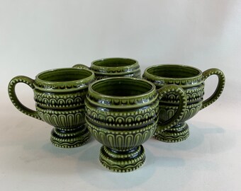 Vintage Segia Footed Drinking Mugs
