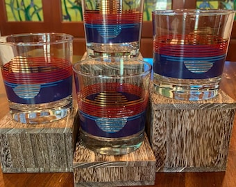 Vintage Anchor Hocking 1988 Whiskey Glasses.