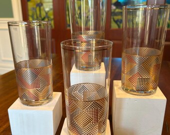 Mid Century Culver Glass Tumblers.