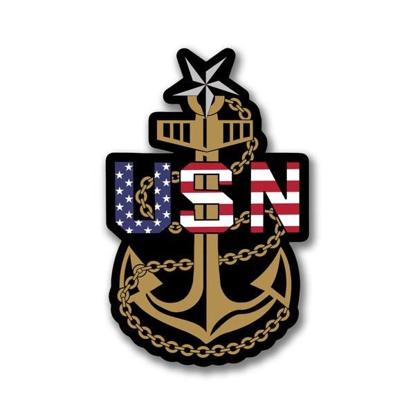 thumbnail image 2 of Senior Chief Petty Officer USN Navy E-8 Sticker Decal, Original Militaria 2 of 6